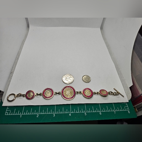 Vintage Sterling Mayan Zodiac Bracelet - Picture 6 of 6